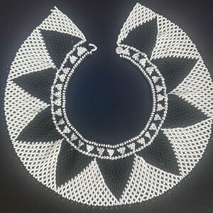 Vintage Beaded Collar Bib Necklace.